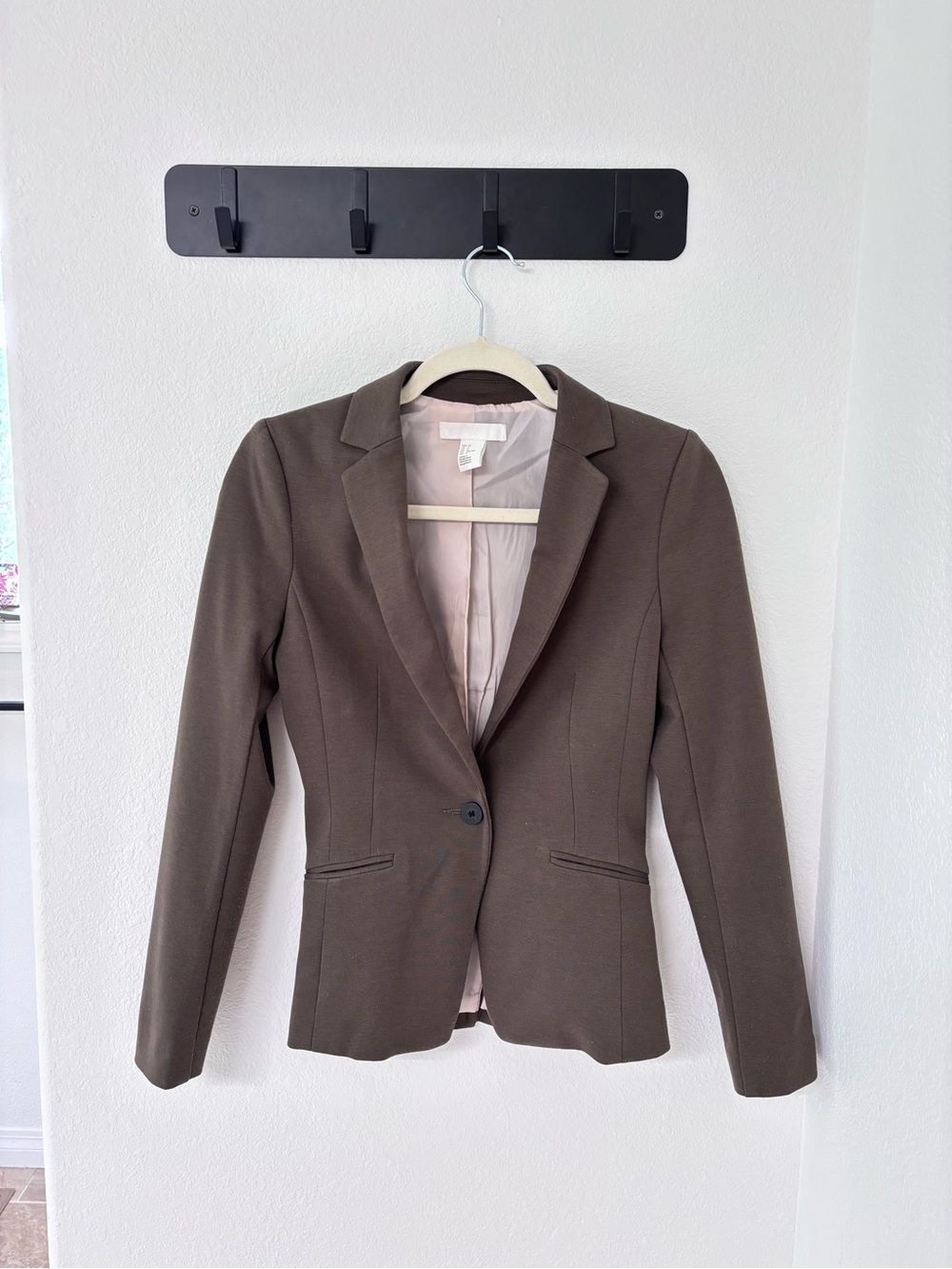 H&M Olive Green Women's Single-Button Tailored Blazer